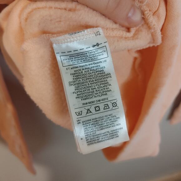 Adidas Size Small S Light Pink Sweatshirt Workout Long Sleeve Comfy Athleisure - Picture 9 of 9